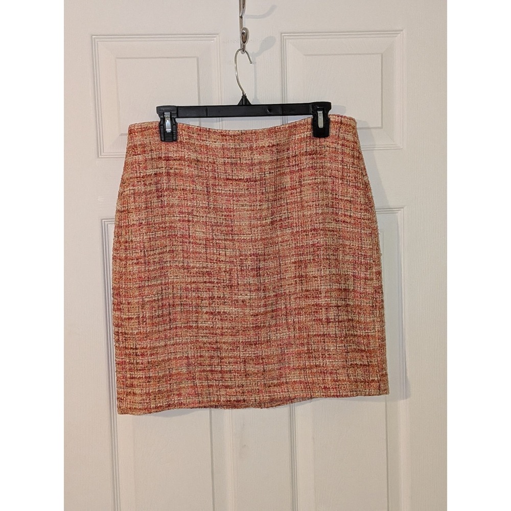 Talbots Tweed Skirt Career Wear Business Casual Mini Skirt Size 8